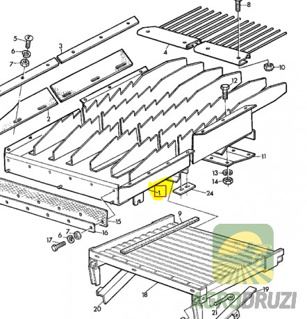 Грохот головний 1236x1750mm John Deere AZ23116