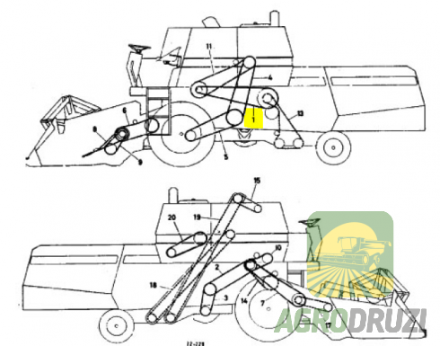Ремінь грохота 17X3266La Gates Delta CLASSIC Massey Ferguson 621258M1