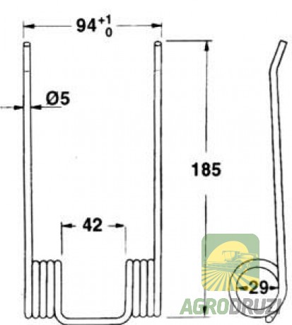 Пружина підбирача NEW HOLLAND 80053225