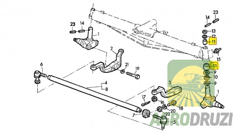 Втулка бронзова цапфи задніх коліс John Deere Z27522