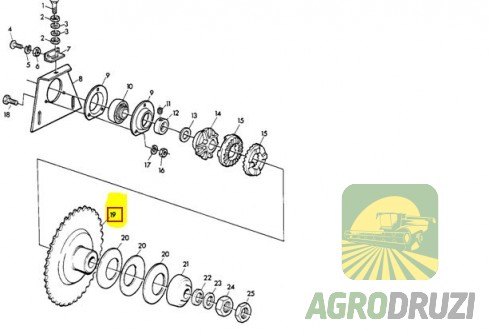 Зірочка жатки  Z52 John Deere Z10849