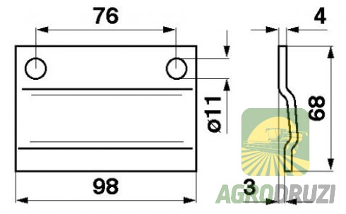 Прижим коси Deutz Fahr 06239588