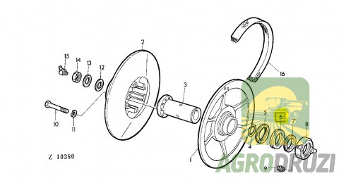 Підшипник опорний 85x110x19 (ГПЗ) 51117 John Deere
