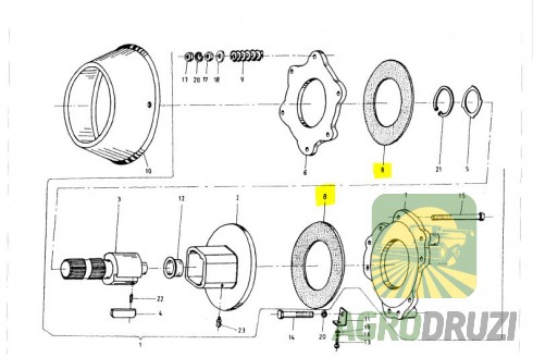 Накладка зчеплення маховика Аналог SIPMA 5223-11-201