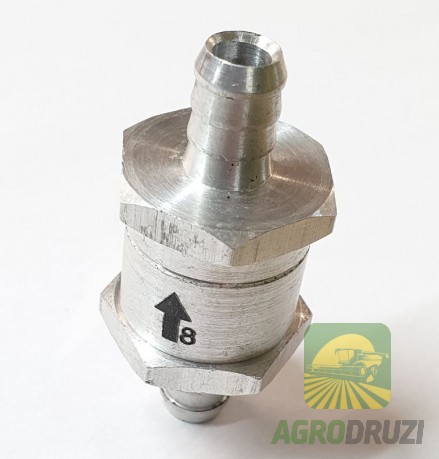 Клапан для палива зворотний допоміжний під шланг 8мм