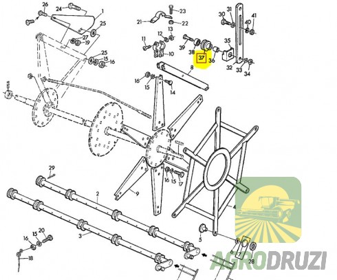 Ролик мотовила жатки пластиковий John Deere Z10428