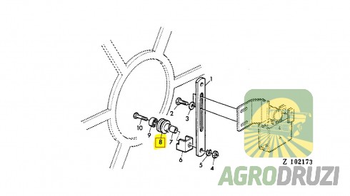 Ролик мотовила жатки пластиковий John Deere Z10428