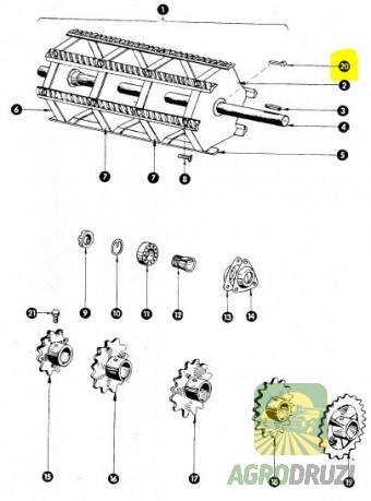 Шпонка з носиком 8x13x45mm Claas 007620