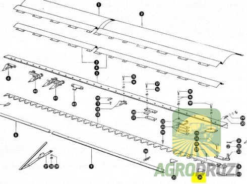 Сегмент ножа жатки AGV 611316 CLAAS