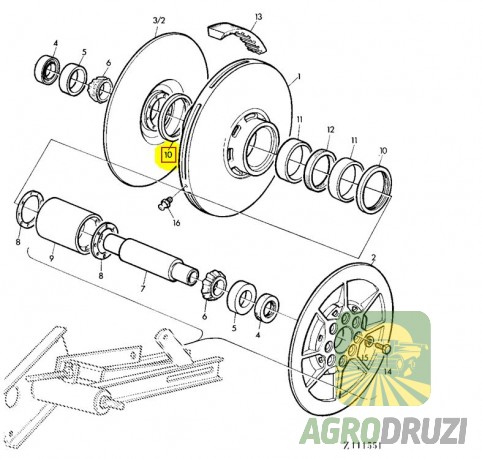 Ущільнення ходового варіатора Tarmo John Deere AH12466