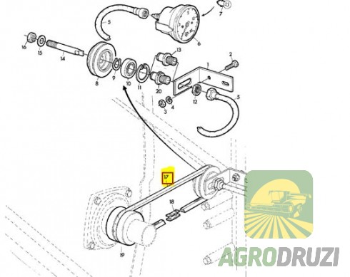 Ремінь приводу оборотів барабана (без з’єднувача) Original John Deere Z31867