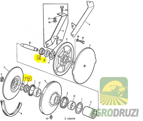 Підшипник роликовий Koyo John Deere JD8933+JD8253