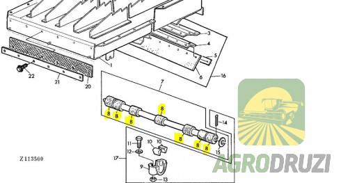 Втулка гумова 20x39x39 Kramp John Deere Z37972