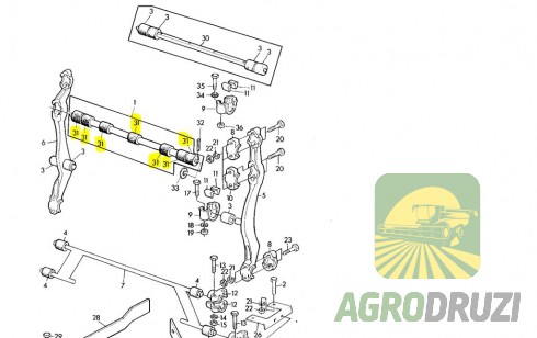 Втулка гумова 20x39x39 Kramp John Deere Z37972