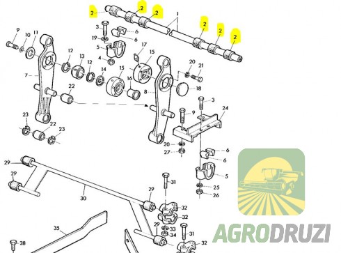 Втулка гумова 20x39x39 Kramp John Deere Z37972