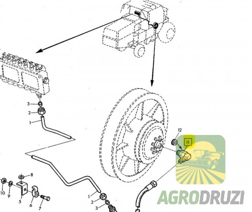 Накінечник гідравлічний John Deere AZ31666