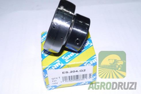Підшипник вставний ES204 SNR (з отворами для змащування)