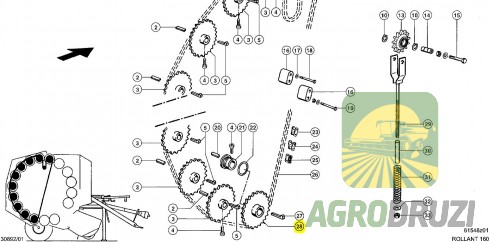 Зірочка Z26 (крок 25,4мм) CLAAS 822152