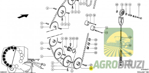 Зірочка Z26 (крок 25,4мм) CLAAS 822152 