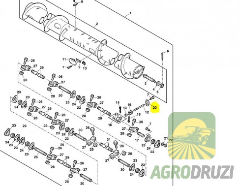 Втулка пальця шнека John Deere H168206