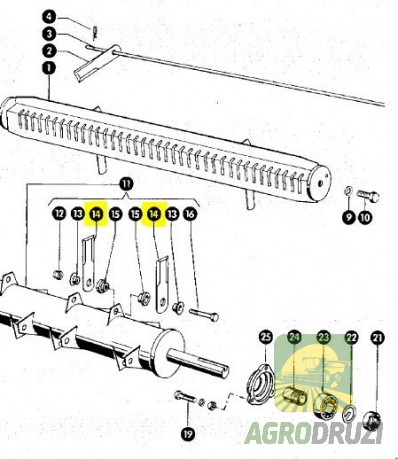 Ніж січкарні рухомий GERMANY RASSPE товщина 4mm, 50x173mm, d=18mm 060017