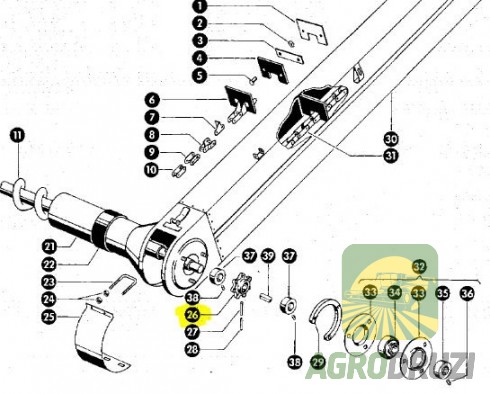 Зірочка елеватора Z7 d=35mm 674406 CLAAS