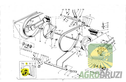 Колесо опорне підбирача Sipma 1322-160-730