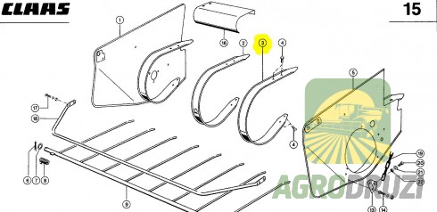 Направляюча пружини підбирача 808088