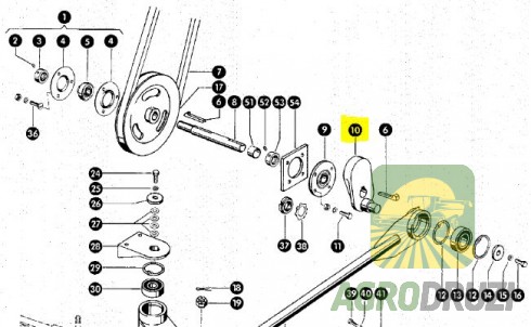 Ексцентрик (кривошип) шатуна приводу коси жатки d=30mm CLAAS 673321