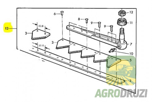 Коса 2.4м (33 сегменти) John Deere AZ13992