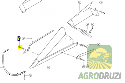 Болт під квадрат M8 L=20mm Claas 234953 JAG