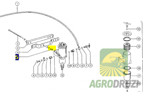 Болт під квадрат M8 L=20mm Claas 234953 JAG