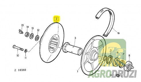 Тарілка варіатора молотарки нерухома John Deere Z11295