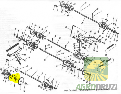 Зірочка стола залізного z25 5644/63-006