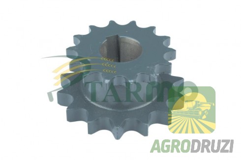Зірочка подвійна z14/14 (крок 15 та крок 19) d=30mm Claas 642485
