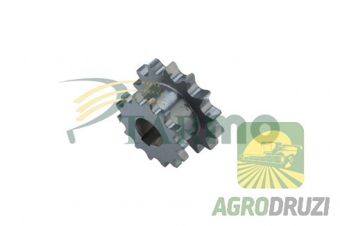 Зірочка подвійна z14/14 (крок 15 та крок 19) d=30mm Claas 642485
