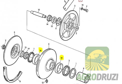 Втулка ходового варіатора (Аналог) 83x89x23.5mm  John Deere Z36374