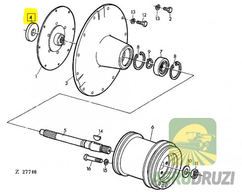 Шайба валу двигуна John Deere Z21392