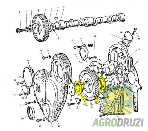 Втулка шестерні ГРМ двигун Perkins 731033M1