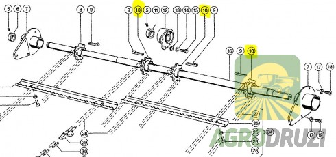 Зірочка похилої камери Z9 d=45mm 680582
