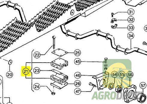 Підшипник дерев'яний соломотряса d=40mm CLAAS 678522