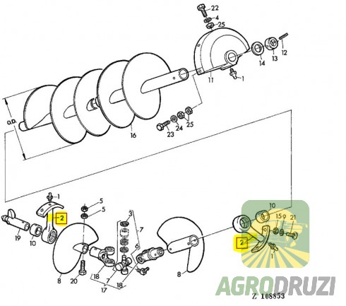 Кронштейн якір вигрузки John Deere AZ10539