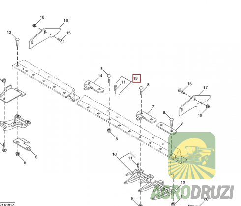 Прижим коси John Deere AH218547