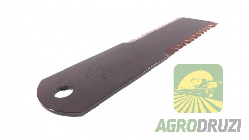 Ніж січкарні нерухомий з зубчиками 195x50x3mm Rasspe Німеччина отвір 12мм 060030