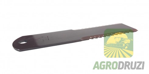 Ніж січкарні нерухомий з зубчиками 195x50x3mm Rasspe Німеччина отвір 12мм 060030