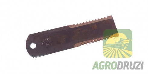 Ніж січкарні нерухомий з зубчиками 195x50x3mm Rasspe Німеччина отвір 12мм 060030