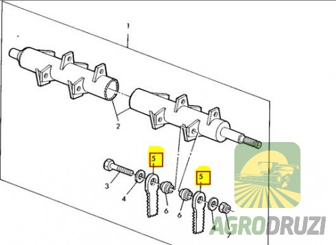 Ніж січкарні рухомий з зубчиками 173x50x4mm d=18mm Rasspe