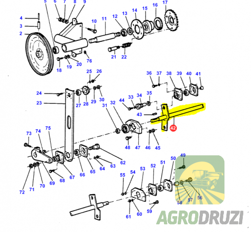 Вал грохота (Massey Ferguson 440) 1629271M91