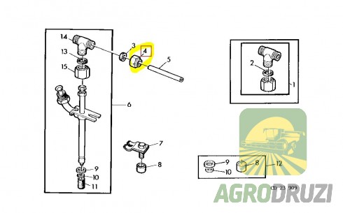 Гайка трійника бокова John Deere R51937