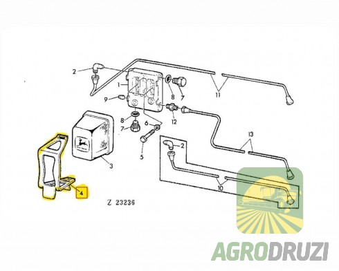 Пластина скоба кріплення паливного фільтра John Deere R66821